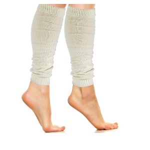 Isadora Paccini Women's Fashionable Snug-fit Ethereal Ivory Elegance Casual Leg Warmers for Parties & Sports Accessories - 1 of 1