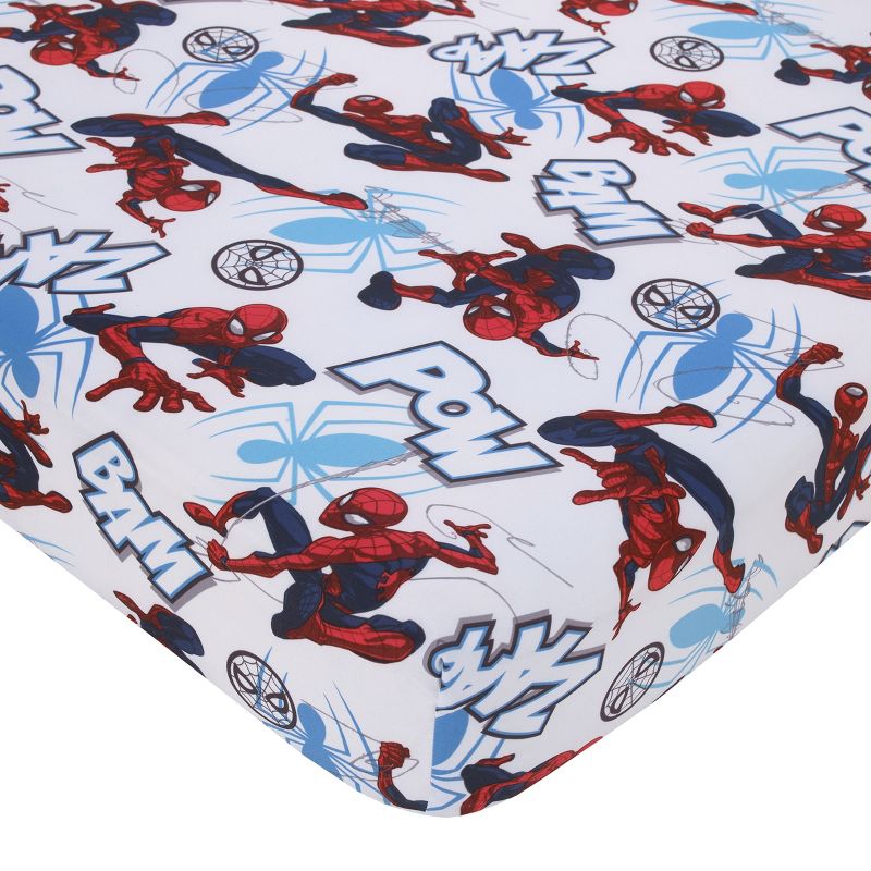 Marvel Spiderman to the Rescue Red, White, and Blue 4 Piece Toddler Bed Set, 3 of 7