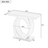 Modern Console Table with Egg-Shaped Base,Accent Table with Reinforced Bottom Plate,Wooden End Table for Living Room-Cuddlewood - 4 of 4