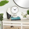 Stainless Steel Clock with Marble Base Silver - Olivia & May - image 2 of 4