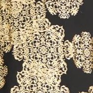 black foil medallion