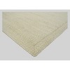 Natural Woven Rectangular Braided Outdoor Rug Heathered Cream