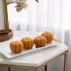 4pk Mini Wax Pumpkin Figural Candle Set - Threshold™ - 2 of 3