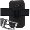 Nakedcellphone Pouch for Consumer Cellular Iris Flip Phone - Canvas Case with Clip and Belt Harness Holder, Magnetic Closure - Black - 3 of 4