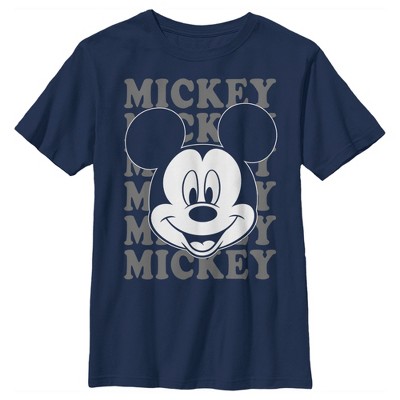 Boy's Disney Mickey Mouse Repeating Name T-shirt - Navy Blue - Medium ...