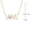 EVERLY JEWELRY | 10K Yellow Gold 7-7.5mm Cultured Freshwater Pearl "LOVE" Pendant with Chain - 17 inch - 4 of 4