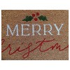 Merry Christmas Mistletoe Coir Doormat Red - 3 of 4