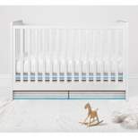 Bacati - Mod Dia/Strps Aqua Crib or Toddler Bed Skirt