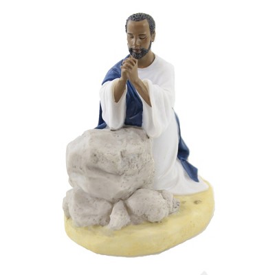 Black Art 6.0" Jesus Praying Religious God  -  Decorative Figurines