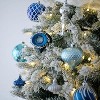 Aoibox 70pcs Navy Blue Silver Shatterproof Christmas Tree Ornaments Set Assorted Shapes and Finishes for Holiday Decor Winter - 2 of 4
