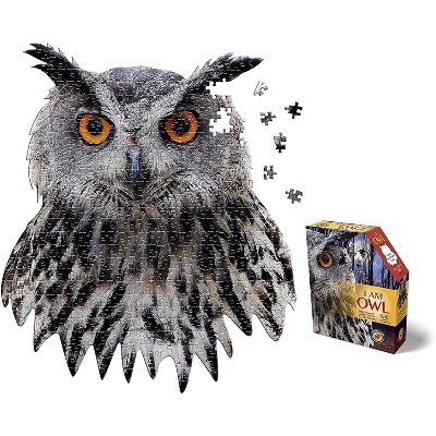 Photo 1 of Madd Capp Games I AM Owl 550 Piece Animal Head-Shaped Jigsaw Puzzle