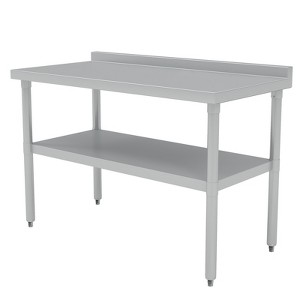 Coucheta Stainless Steel Work Table, Commercial Food Prep Worktable, Heavy Duty Metal Work Table with Adjustable Bottom Shelf - 1 of 4