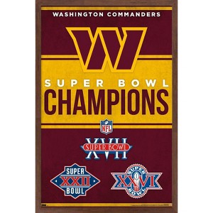 Trends International NFL Washington Commanders - Champions 23 Framed Wall Poster Prints - 1 of 4