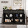 VYNXARIA Vintage Sideboard with X-Design, Two Drawers & Four Doors - 2 of 4