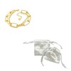 Adornia Tarnish Resistant 14k Gold Plated Oversized Paper Clip Mixed Chain Bracelet - 3 of 3