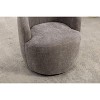 Lyngins Swivel Accent Chair with Round Swivel Base,Upholstered Swivel Living Room Chair with Curved Backrest,Chenille Barrel chair for Bedroom - 4 of 4