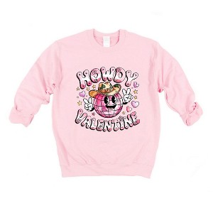 Simply Sage Market Women's Graphic Sweatshirt Howdy Valentine Disco Ball - 1 of 4