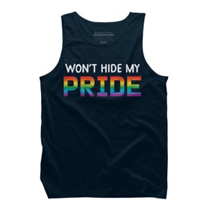 Adult Design By Humans Won't Hide My Pride Rainbow By machmigo Tank Top - 1 of 2