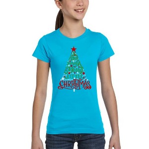 LA Pop Art Have Yourself a Merry Little Christmas - Girl's Word Art T-Shirt - 1 of 4