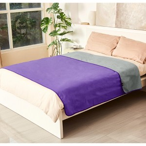 Catalonia Waterproof Leakproof Bed Blankets, Reversible Cozy Bed Sofa Cover Protector Washable Fleece Blanket for Couples - 1 of 4