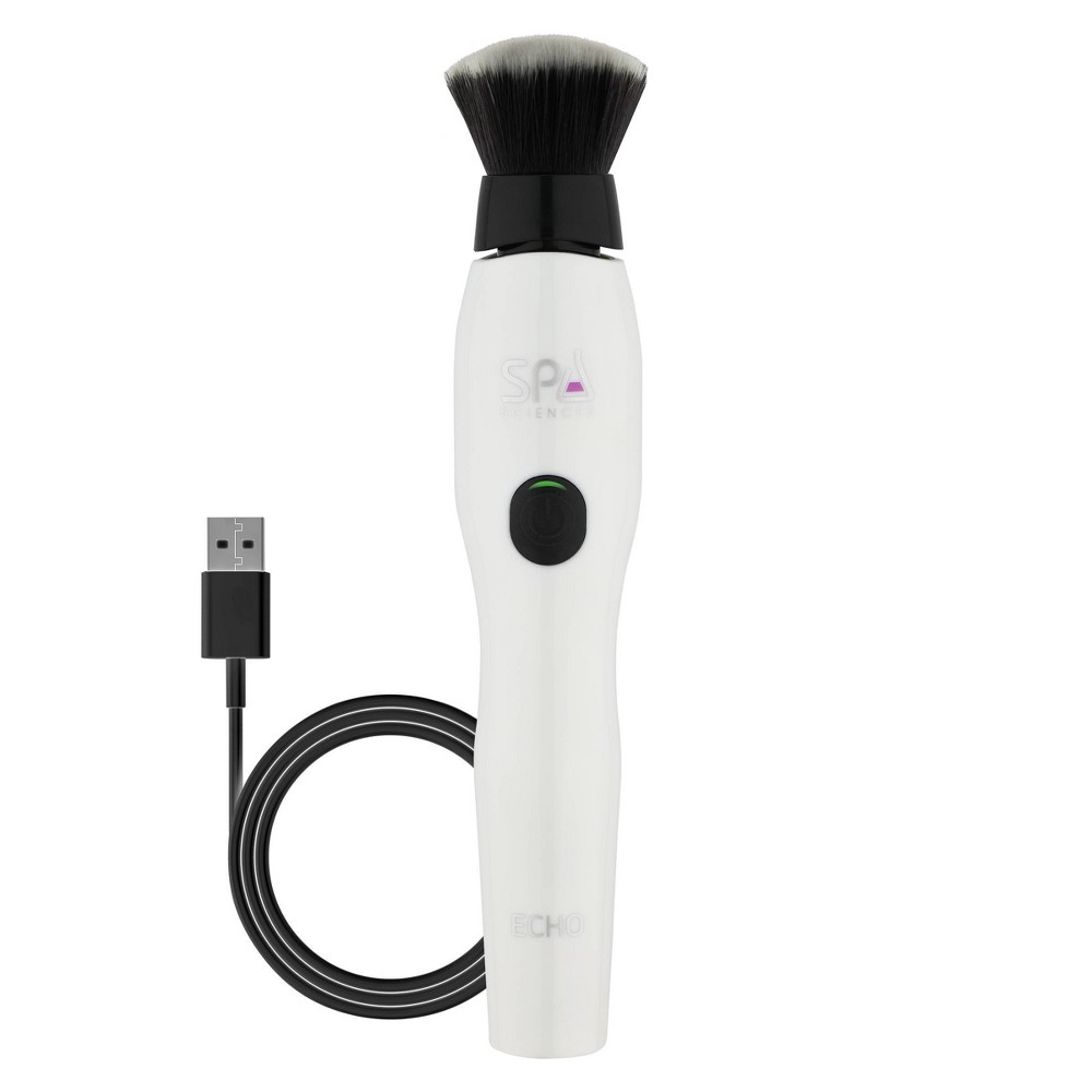 Spa Sciences Echo Antimicrobial Sonic Makeup Brush White