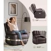 Oversized Electric Recliner Chair-Massage & Heat, 360¡ã Swivel, Remote Control & Cup Holder - Perfect for Living Room, Bedroom, and Nursery - 4 of 4