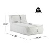 Outdoor Bean Bag Chaise Lounge Chairs, All-Weather Reclining Floor Loungers with Backrest for Deck, Garden, or Backyard–The Pop Home - 3 of 4