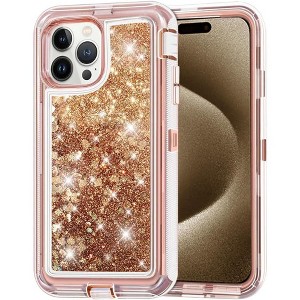 Entronix Case Compatible with iPhone 15 Pro - Liquid Glitter Triple-Layer Heavy Duty Protection - 1 of 4