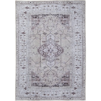 Percy Transitional Medallion Tan/Ivory/Gray Area Rug