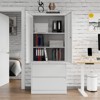 Mlezan Drawer File Cabinet: Metal Storage with Adjustable Shelves and Lock. Fits Legal/Letter/A4/F4 Files, Ideal for Home or Office Organization. - 2 of 4