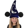HalloweenCostumes.com One Size Fits Most   Disney Mickey Wizard Blue Plush Hat Costume Accessory, Black/Blue/Gray - 4 of 4