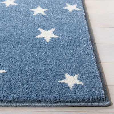 Gray Round Non-slip Synthetic Kids Area Rug, 47-inch