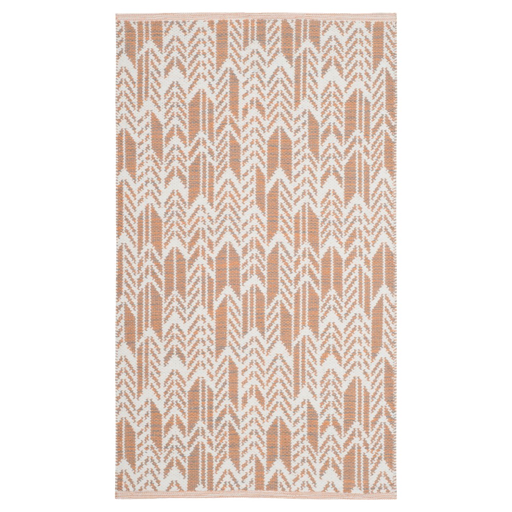 3'x5' Shelly Woven Rug Orange/Ivory - Safavieh