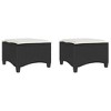 vidaXL Garden Stool Black PE Rattan 21.7 in x 21.7 in x 14.2 in - 2 of 4