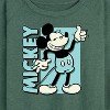 Women's - Disney - Mickey Light Blue Vintage Lightweight French Terry Wide Neck Long Sleeve Shirt - 2 of 4