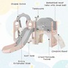 Toddler Slide and Swing Set 7 in 1, Kids Playground Climber Slide Playset with Basketball Hoop,Tunnel for Babies Indoor & Outdoor,pink and grey - 3 of 4