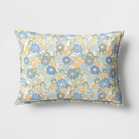 Printed Cotton with Embroidery Lumbar Throw Pillow - Room Essentials™ - image 1 of 4