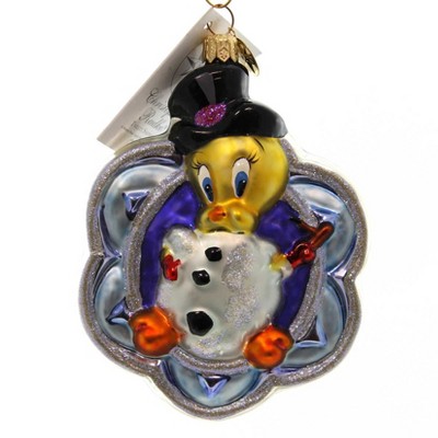 Christopher Radko Tweety Snowman Bird Snowman Ornament  -  Tree Ornaments