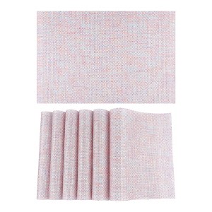 REGALWOVEN PVC Indoor Outdoor Washable Kitchen Placemats 18 x 12 Inch 6 Pcs - 1 of 4