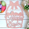 Bethany Lowe 16.5 Inch Happy Easter Basket Sign Welcome Glittered Welcome Signs - 2 of 4