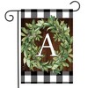 Wreath Monogram a Everyday Garden Flag 18" x 12.5" Briarwood Lane - 2 of 4