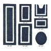 Hotel Bath Rug 100% Premium Cotton Tufted Weave Two Tone Reversible 6 Piece Bathroom Rug Set, Super Soft & Water Absorbent, Machine Washable Bathmat - 2 of 4