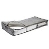 Elle Décor Under Bed Storage Bag with Handles, Stackable Breathable Organizer for Clothes & Linens, Space-Saving, Gray 39.5" x 17.75" - 3 of 3