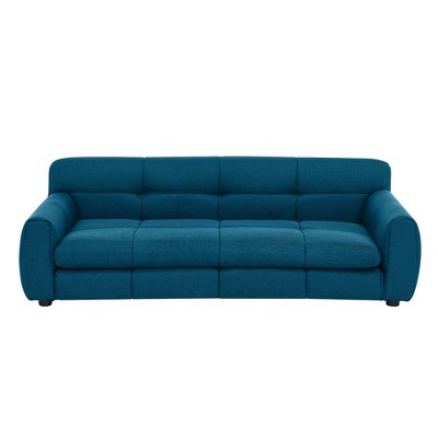 OUTSUPPLY Elevated Dog Sofa Bed for Large Dogs, Modern Linen Fabric Pet Bed with Backrest & Armrests, Washable
