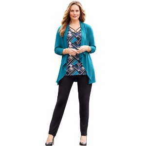 Catherines Women's Plus Size Anywear Cascade Jacket - 1 of 4