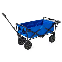 Mac Sports Collapsible Folding Steel Frame Garden Utility Wagon Cart 2 Pack 