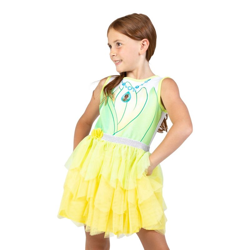 Disney Princess Tiana Tulle Costume Sleeveless Dress Green , 3 of 8