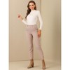 INSPIRE CHIC Women's High Waist Elastic Back Two Slant Pockets Office Work Ankle Pants - 2 of 4