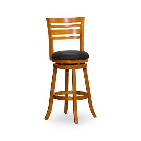 AndMakers Granby Leather 4-Slat Back Swivel Stool - image 1 of 4