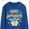 Men's - Star Wars - The Mandalorian Snack Enthusiast Grogu Long Sleeve Graphic T-Shirt - 2 of 4